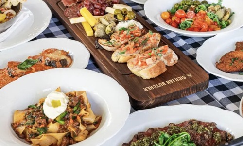 food on plates